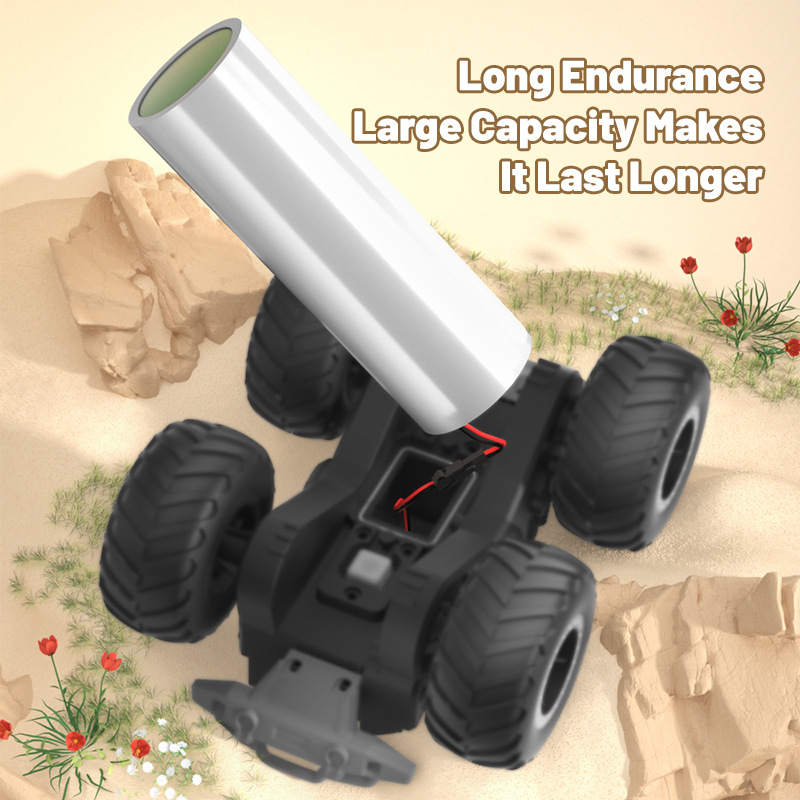 [Green] Amphibious four-wheel drive big foot climbing remote control car two-sided driving children