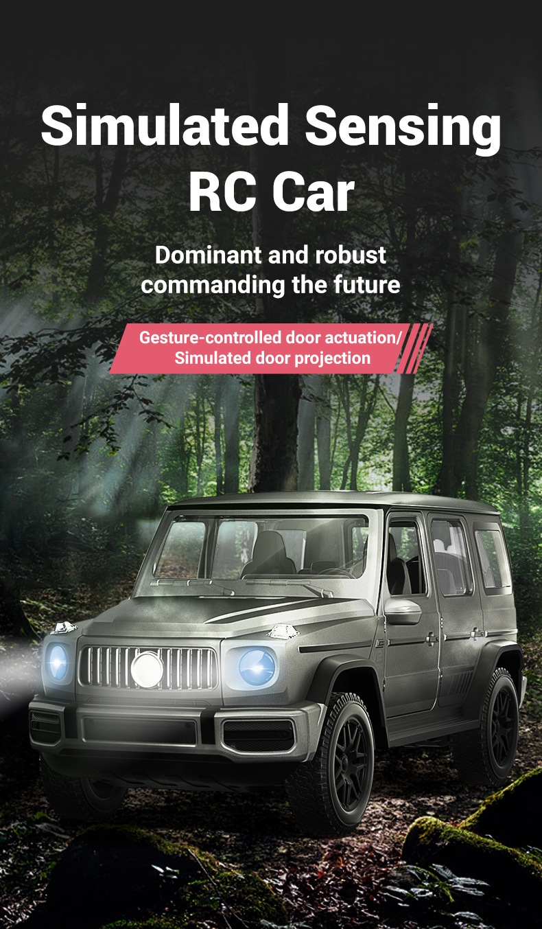 [Pink] Simulation 1:14 climbing off-road vehicle model Gesture sensing RC remote control car children