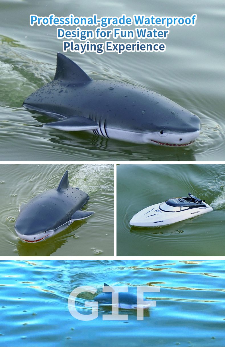 Simulation Shark 2.4G remote control boat high-speed electric water speedboat Toy boat Children