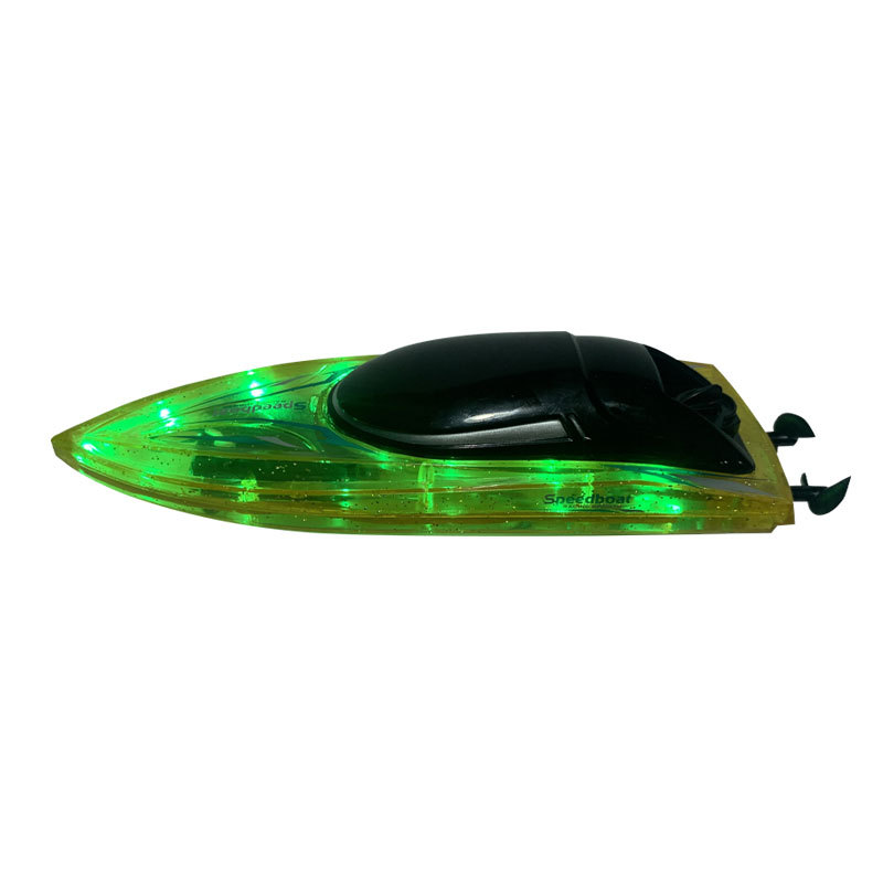 [Yellow] 2.4G water speed boat switch reset light remote control boat Children