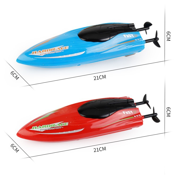 [Blue] Mini 2.4G remote control boat simulation electric speedboat model children