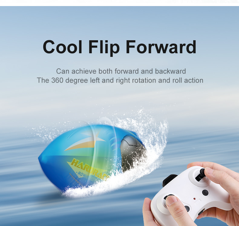 [Blue] Mini 2.4G remote control boat simulation electric speedboat model children