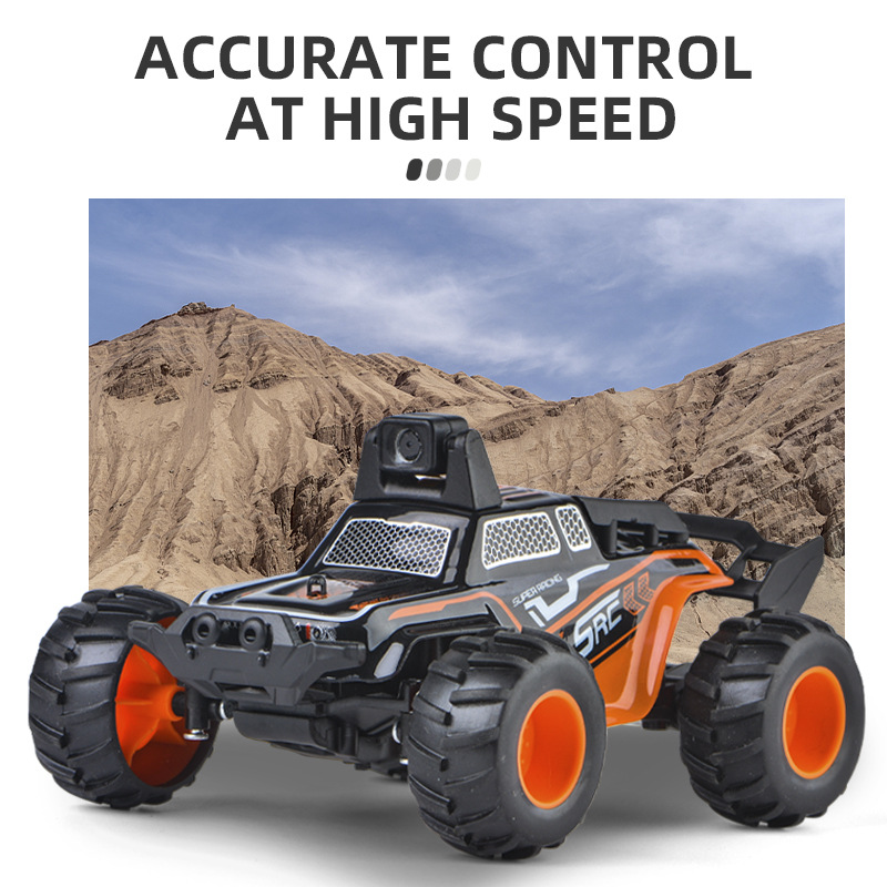 [Blue] 2.4G mini HD camera car WIFI climbing off-road high-speed remote control car children