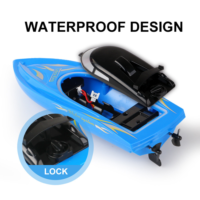 2.4G outdoor water crocodile remote control boat speedboat model children