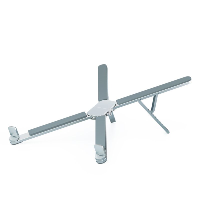 X-shaped aluminum alloy computer stand, laptop cooling stand, folding adjustable height stand, storage portable stand, silver  XY2