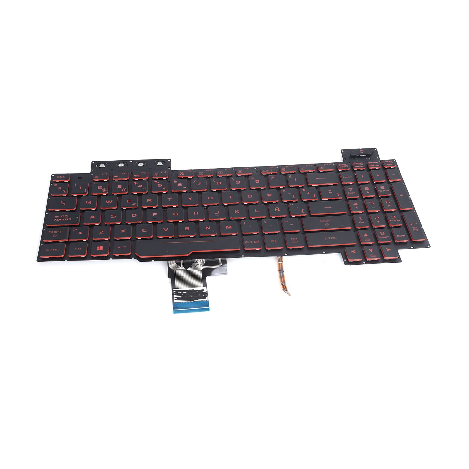 ASUS  FX505  FX504  FX705  FX80 backlit, black red lettering with red border  13-0039C-WX01-T01SP