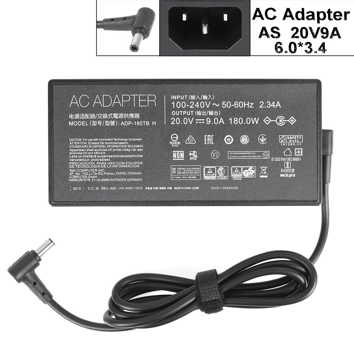 ASUS 20V9A 180W Φ6.0*3.7(High Copy) Laptop Adapter 20V9A 180W Φ6.0*3.7