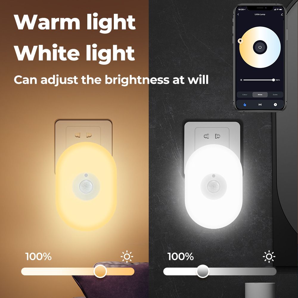 tuya Smart home Wifi wireless infrared human body sensor night light APP remote control voice timing  TM-YD001W-WIF