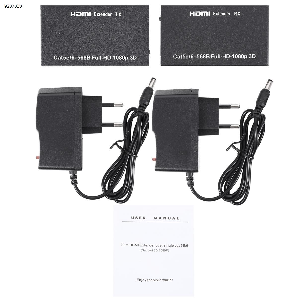 HDMI extender up to 60 meters with single UTP CAT5e/ 6 cable, 3D for 1080P Audio & Video Converter FX245