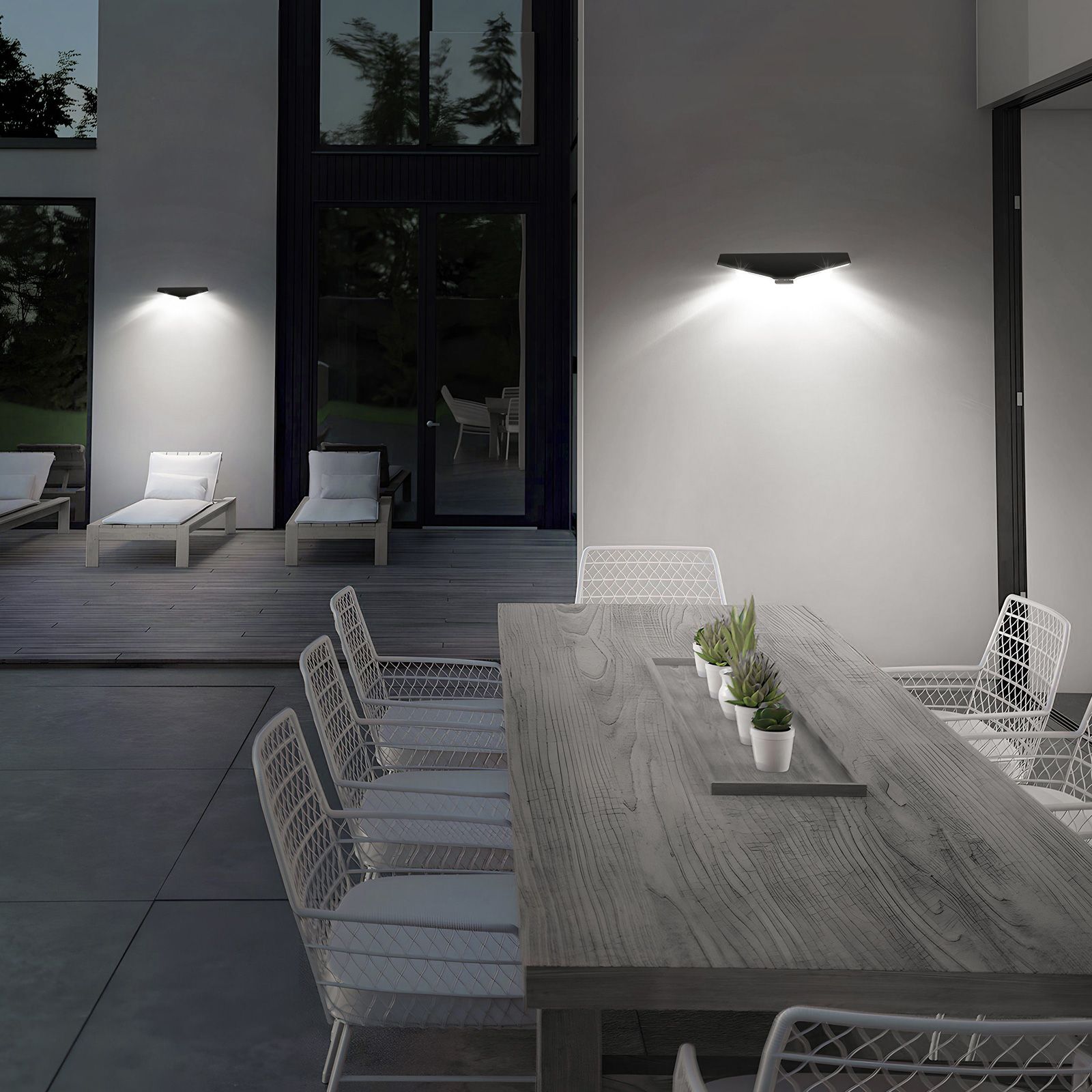 2 pcs/lot solar garden light Villa outdoor garden atmosphere light exterior wall decoration Intelligent sensing LED light 2V 200MA white light  DS-G01-W