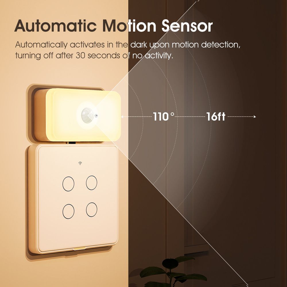 tuya WiFi Human movement detection PIR sensing warm white light sensing small night light smart home voice remote  YD101