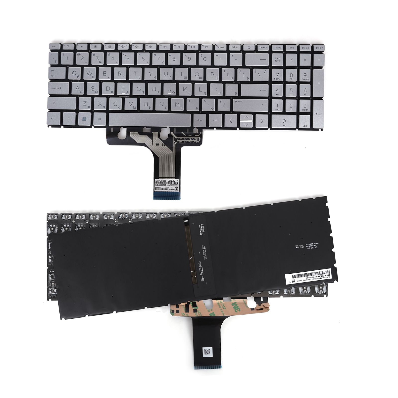 HP Pavilion X360 15-FD 15-FC 15-EG 15-EH 15S-ER 15-ER 17-CN 17-CP 17S-CU SILVER（Backlit，Small Enter，Win8）  9Z.NHXBV.80R