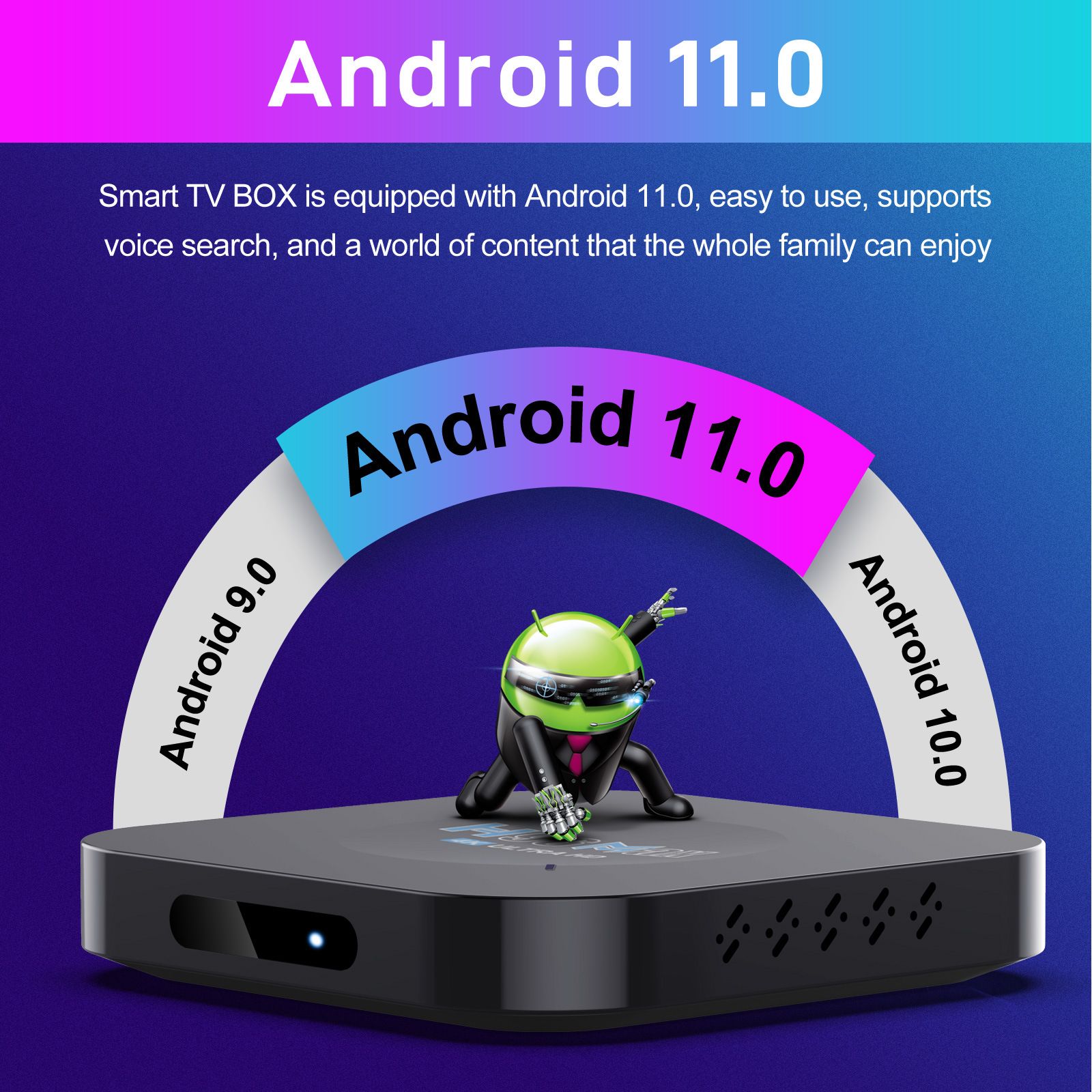 H96 Max M5 Android network set-top box Android 11 system Ultra-cost-effective RK3318 4k set-top box 1GB+8GB European regulations  H96 Max