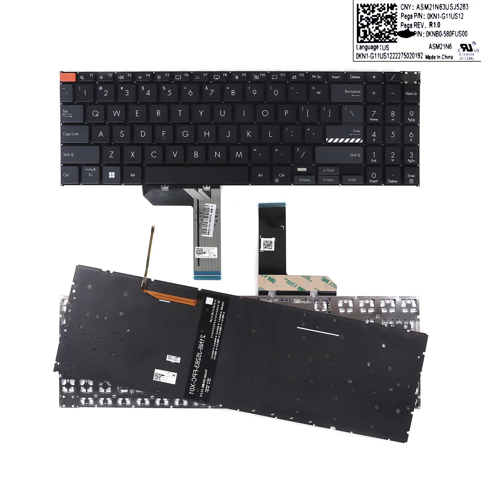 ASUS Vivobook Pro15 K6602Z K6502V N7600 N7601Z M7600Q Black Gray(Backlit ,win8）  N/A