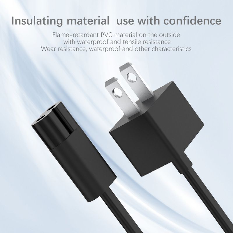 Surface power extension cable, American standard pure copper cable AC cable, suitable for eight-hole power supply  E170144