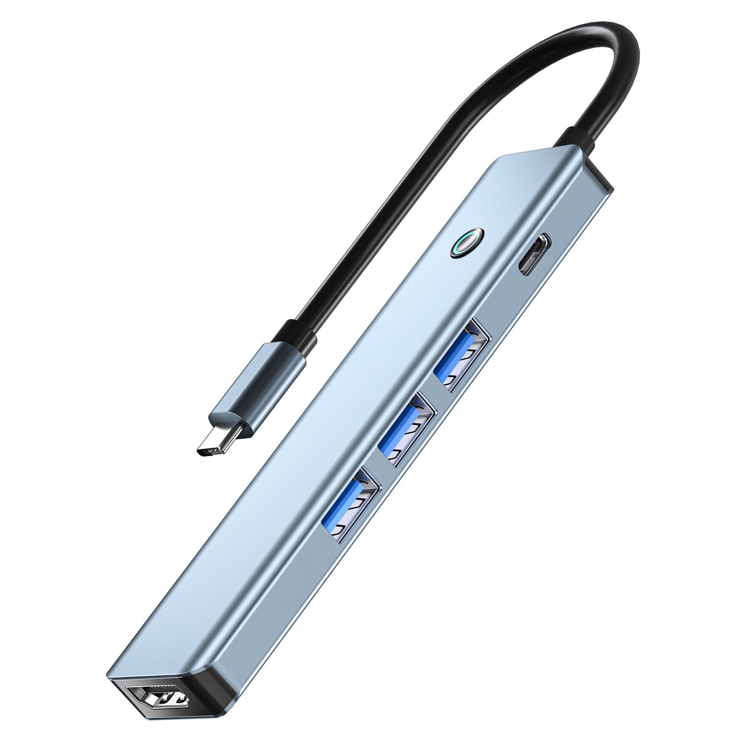 Five-in-one usb multi-port docking station 3.0 hub Hub Laptop Converter Docking station 1*PD+3*USB3.0+1*HDMI (4K 30Hz)  BYL-2319