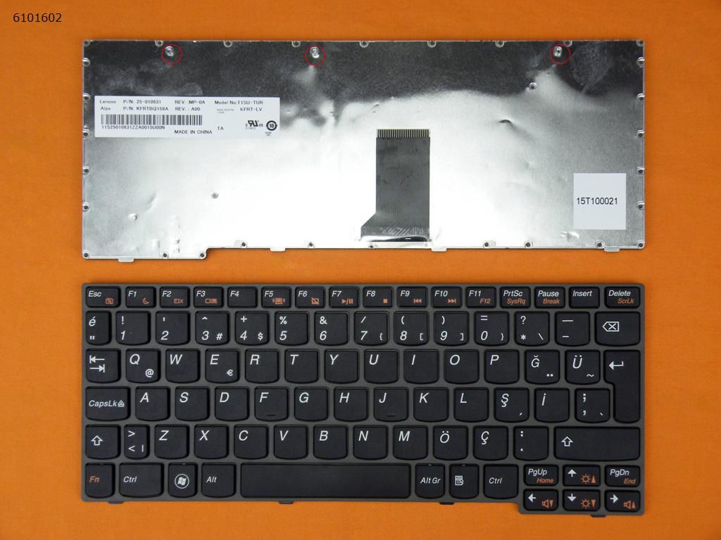 LENOVO U160 U165 GRAY FRAME BLACK TR 25-010631 KFRTBQ158A Laptop Keyboard (OEM-B)