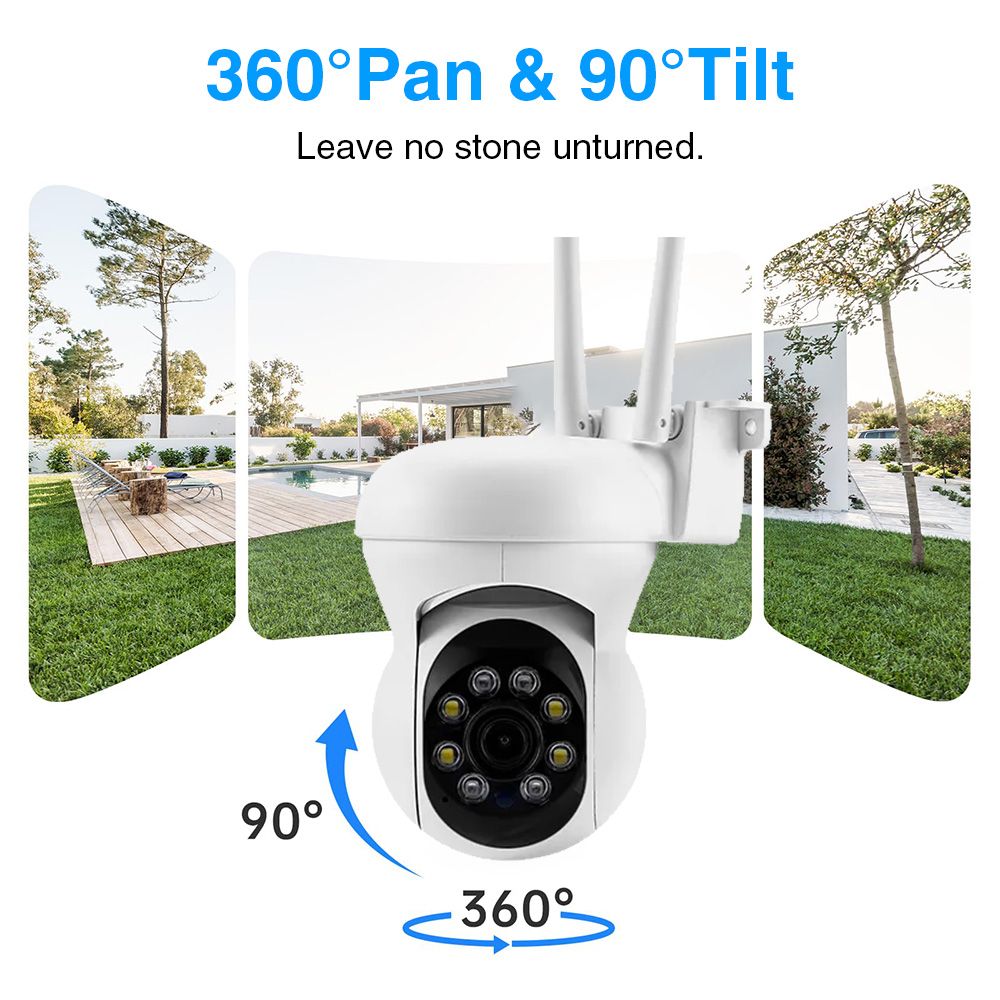 The K21 outdoor security camera is suitable for remote monitoring, high-definition 1080p, 92° viewing Angle, direct connection to WiFi, dual-light night vision, DC 5V power supply, and is applicable to homes, stores, supermarkets, factories and other places  K21