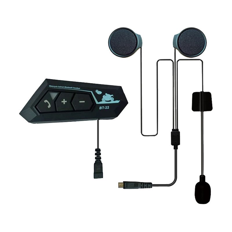 Wireless helmet headset Electric bike riding make and receive calls Listen to music Motorcycle helmet Bluetooth headset Large battery 1000 mah  BT22