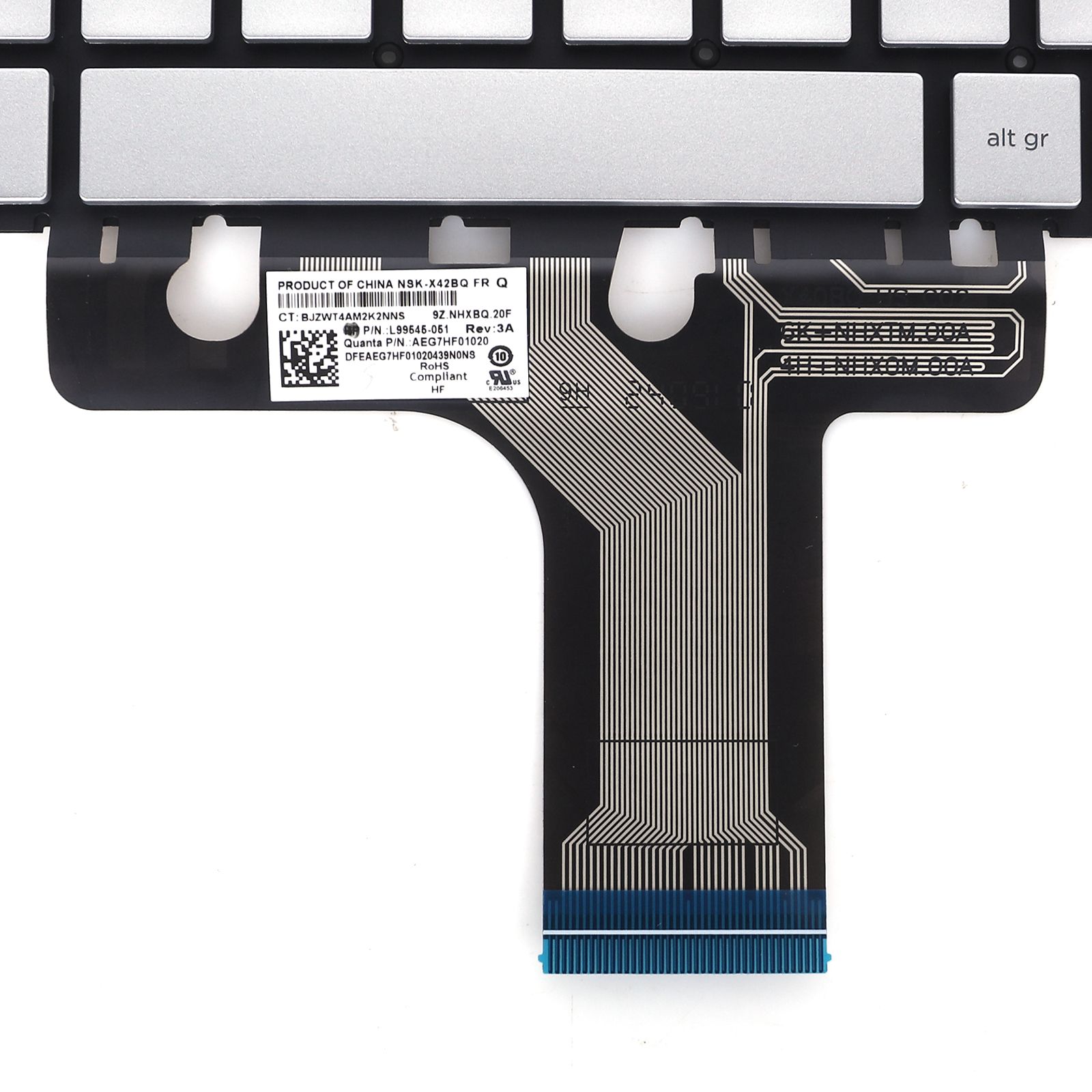 HP Pavilion X360 15-FD 15-FC 15-EG 15-EH 15S-ER 15-ER 17-CN 17-CP 17S-CU SILVER（Backlit，Small Enter，Win8）  9Z.NHXBQ.20F