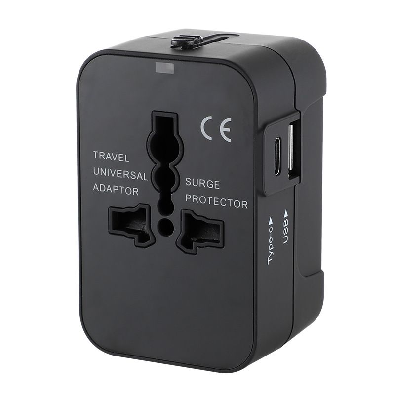 Multi-function plug adapter Global Plug Converter Universal Travel Plug USB-A+Type-C for UK AUS US EU  HHT202-C