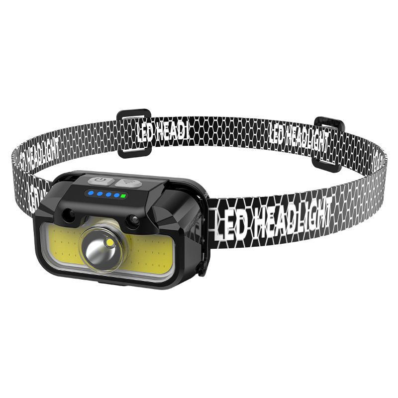 LED high-power outdoor running sensor headlight Type-c charging strong light COB portable fishing light  GY25