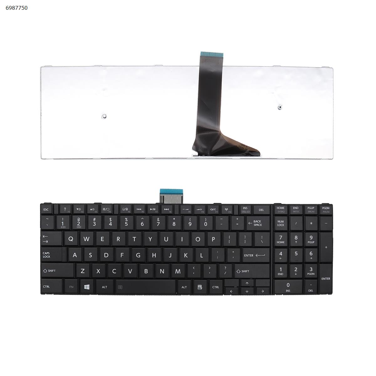 Toshiba C55 black (with foil, win 8, Oem) US N/A Laptop Keyboard (OEM-B)