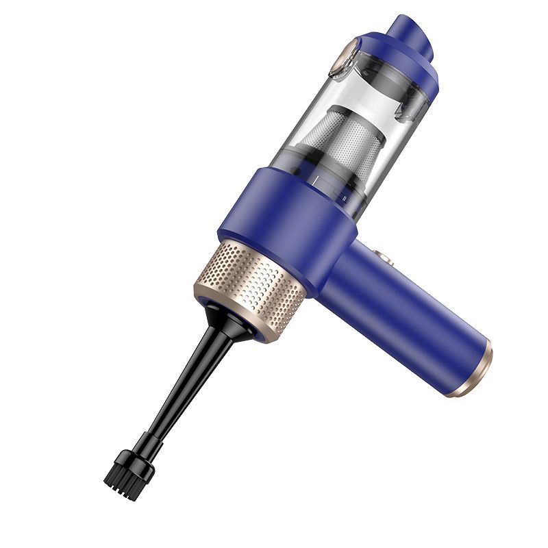[Blue] Wireless desktop car vacuum cleaner blowing suction integrated handheld dust blowing suction Small mini charging vacuum cleaner 6500PA super suction LED lighting 4000mha large capacity battery  LT-135
