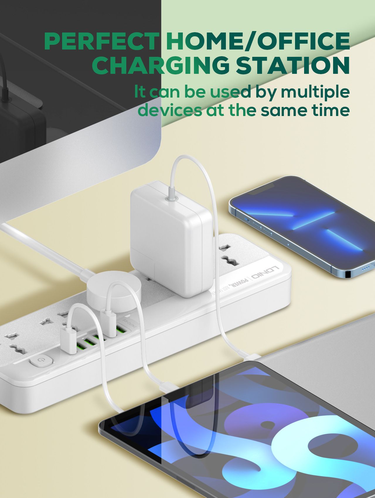 Smart five universal usb quick charge universal socket Travel power socket 6*USB rated power 2500W Rated current 10A rated voltage AC100-250 2 m wire length European regulation  SC5614