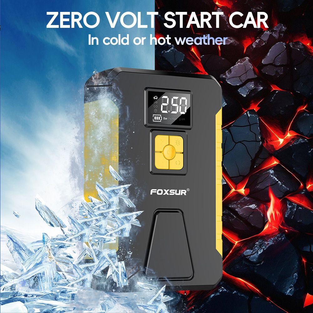 Multi-function Car Jump Starter Air Pump Portable Air Compressor Auto Tire Inflator Emergency Power Supply  FJS-950