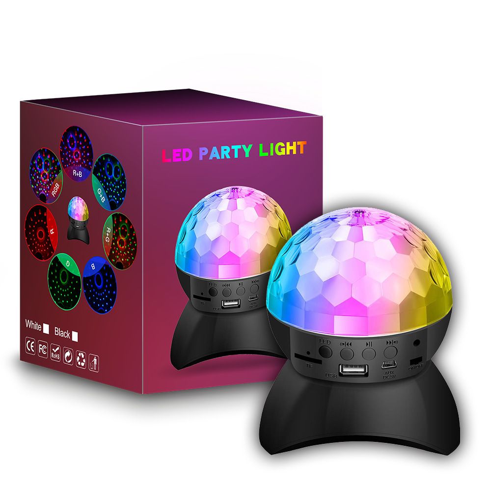 Home colorful magic ball light Bundy atmosphere light Bluetooth acoustic light ball dormitory singing flash room atmosphere light RGB colorful 5W  L-740