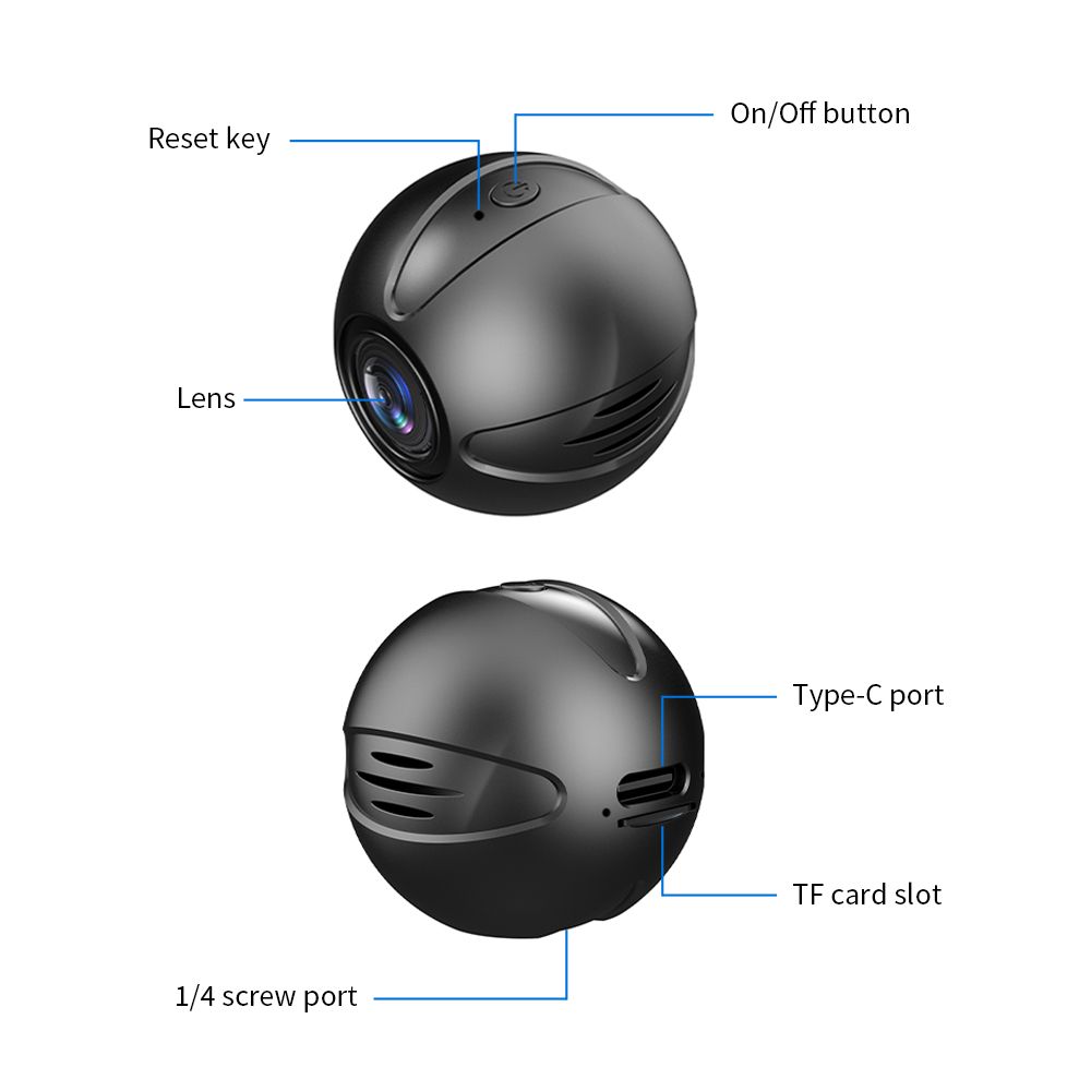 X3 high-definition camera, indoor home monitor, outdoor sports, multi-scenario wireless WIFI, high-definition monitoring, object movement monitoring, high-definition infrared night vision, remote viewing on mobile phone, TF storage, multiple installation methods  X3