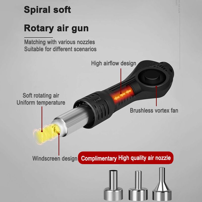 220V digital display hot air gun controlled temperature welding platform Quiet anti-static constant temperature electric hot air welding platform  K-858Pro