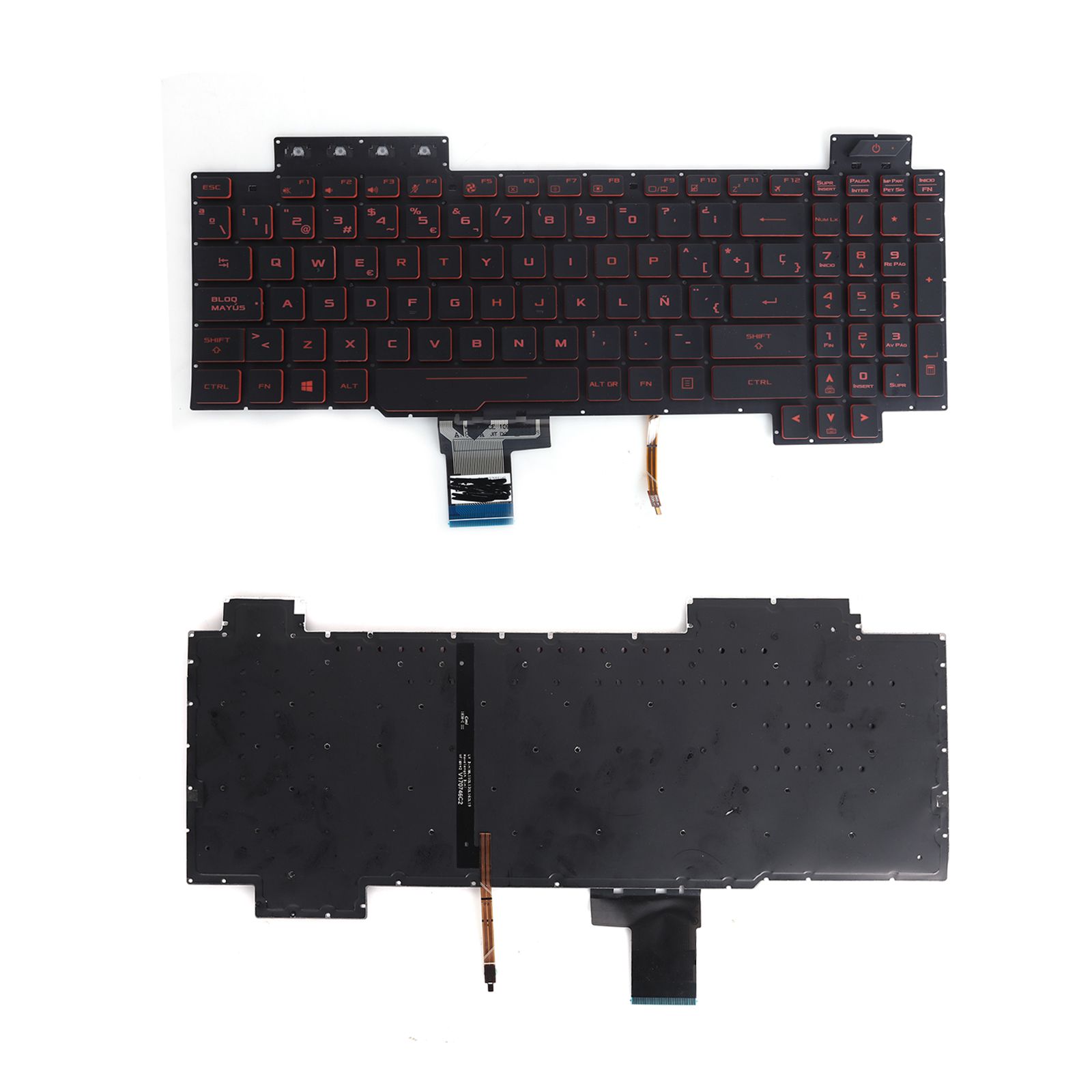 ASUS  FX505  FX504  FX705  FX80 backlit, black red lettering with red border  13-0039C-WX01-T01SP