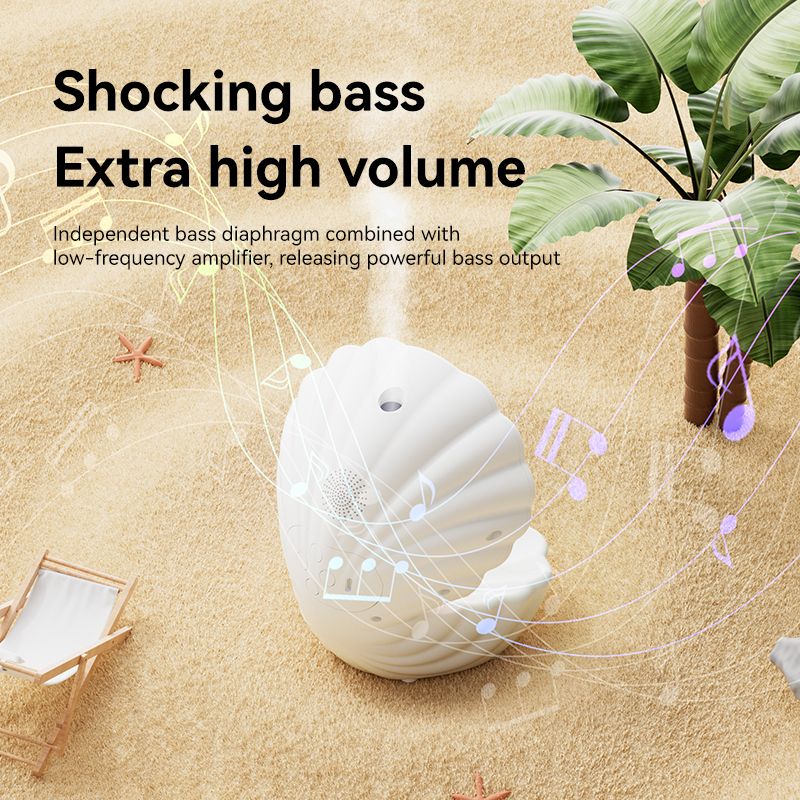 Shell Anti-gravity humidifier speaker Ultrasonic atomization Home office anti-gravity humidifier 550ml Fog volume Bluetooth 5.3 speaker Type-C charging 5V-2A plug  Y17