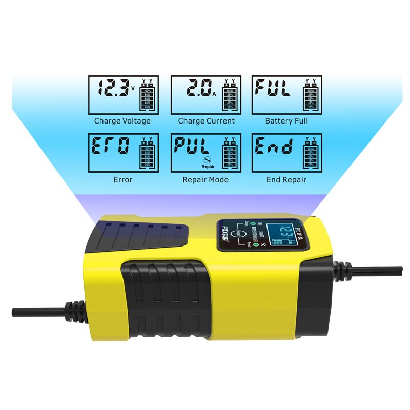 Motorcycle battery charger 6V, 12V pedal lead-acid battery fully intelligent repair multi-purpose charger  FBC061202D