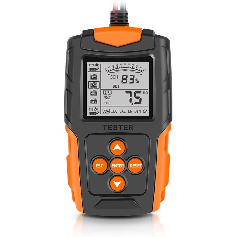 12V 24V Car battery tester  LCD Battery Analyzer Test Tool Digital Analyzer Tester for Car Truck Motorcycle SUV Boat and More  FBT200