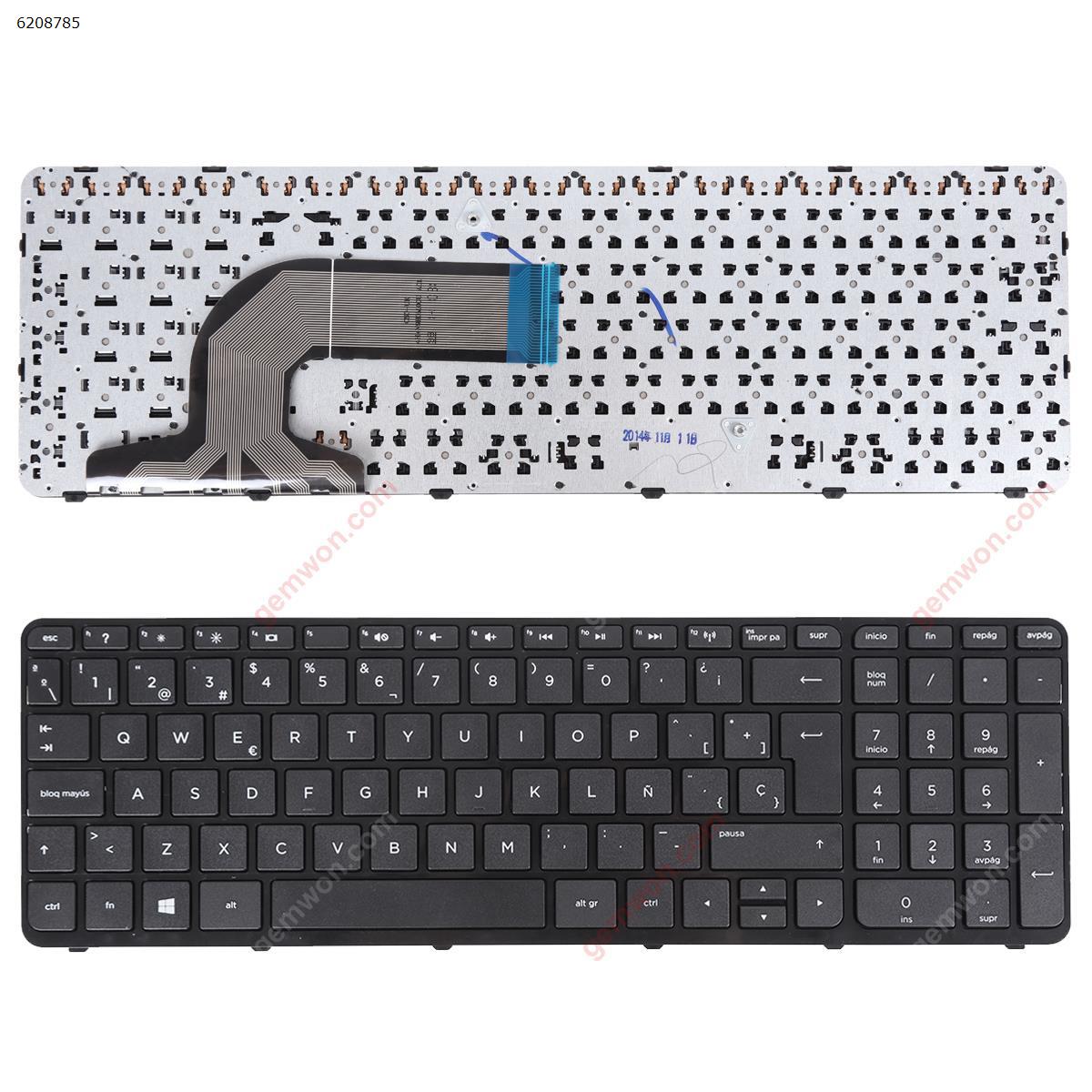 HP Pavilion 15-e 15-n 250 G3 255 G3 256 G3 GLOSSY FRAME BLACK OEM(Win8) SP 2B-06901Q110  708168-001 Laptop Keyboard (OEM-B)