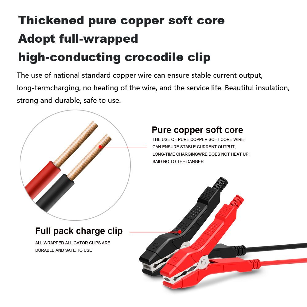 7A large screen color display 12V motorcycle and car charger AGM lead-acid lithium iron phosphate charger  FBC1207E