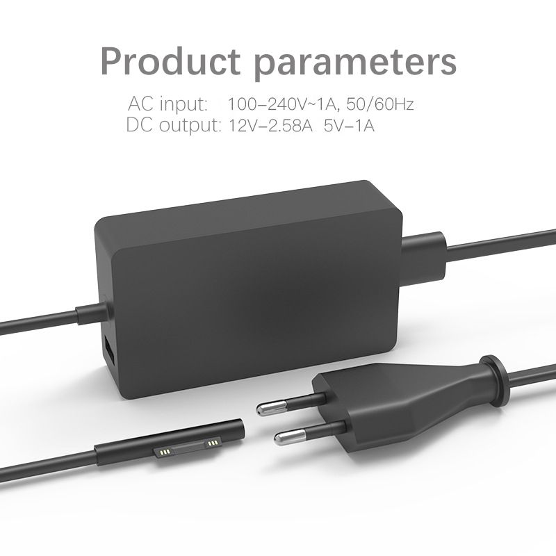 36W European standard Surface Por 3 charger 12V2.58A, compatible with Microsoft tablet power adapter Laptop Adapter A1625