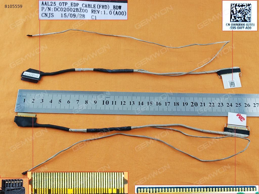 DELL Inspiron 5559 AAL25 15-5559 High 40pin LCD/LED Cable DC02002BZ00 0WNXWK