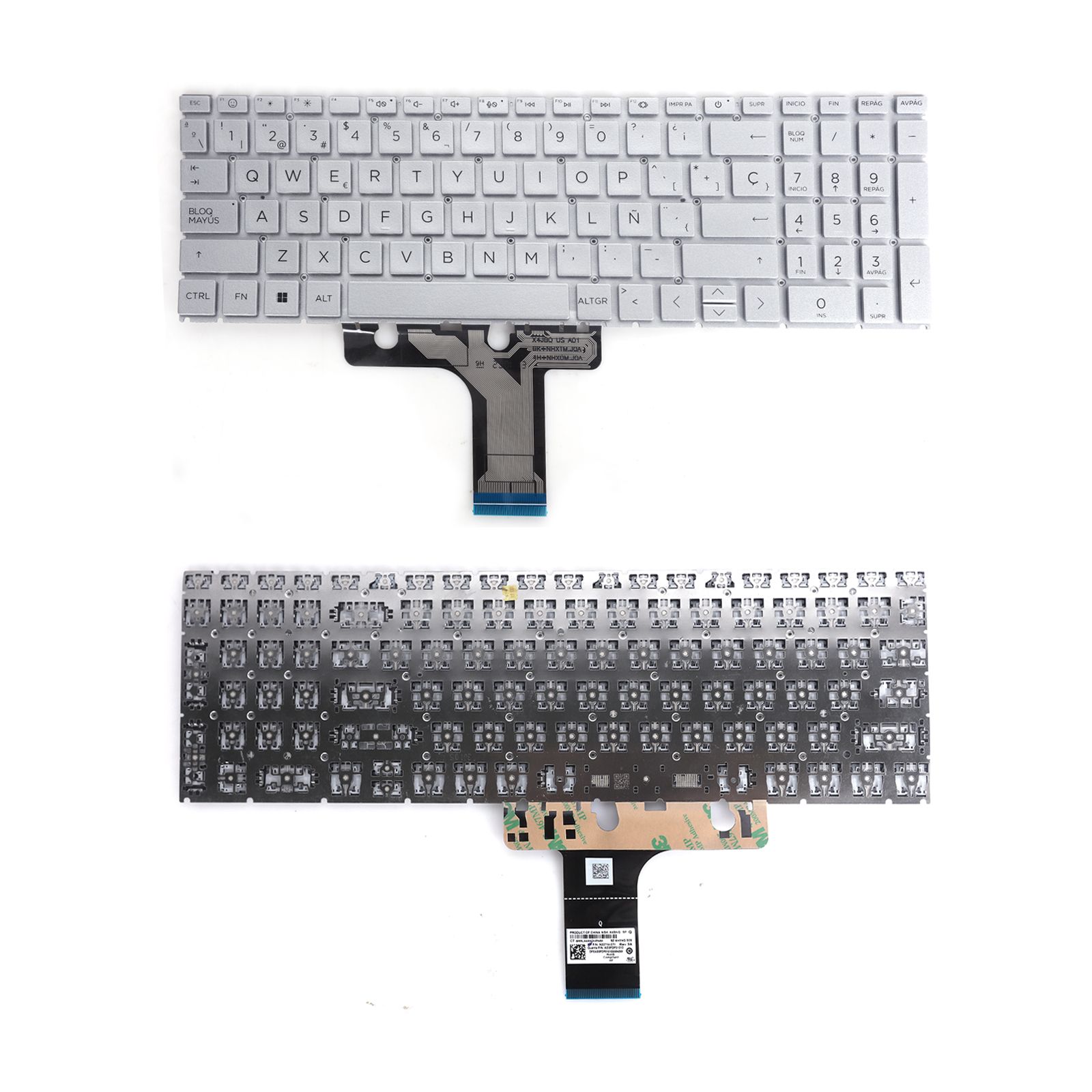 ​HP 15-EG 15-EG0003CA 15-EG0053CL 15-EG0073CL 15-EG1073CL Laptop SILVER (Without FRAME) SP HPM19N8 P/N 6037B0214816 Laptop Keyboard (Original)