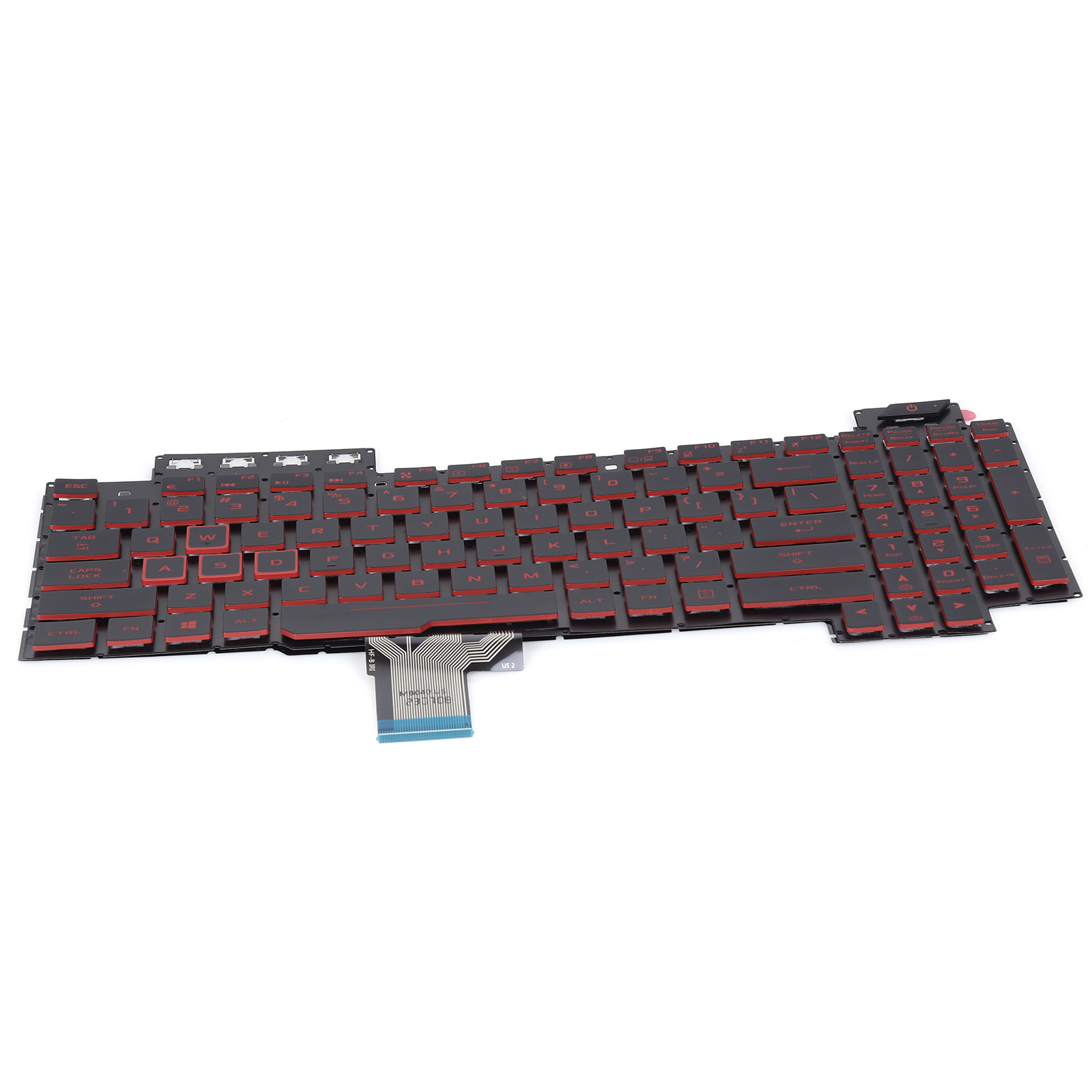 ASUS  FX505/FX504/FX705/FX80  BLACK (Red side,Backlit,WIN8,without FRAME) US V170746GS1 AEBKLU03010 Laptop Keyboard (A+)