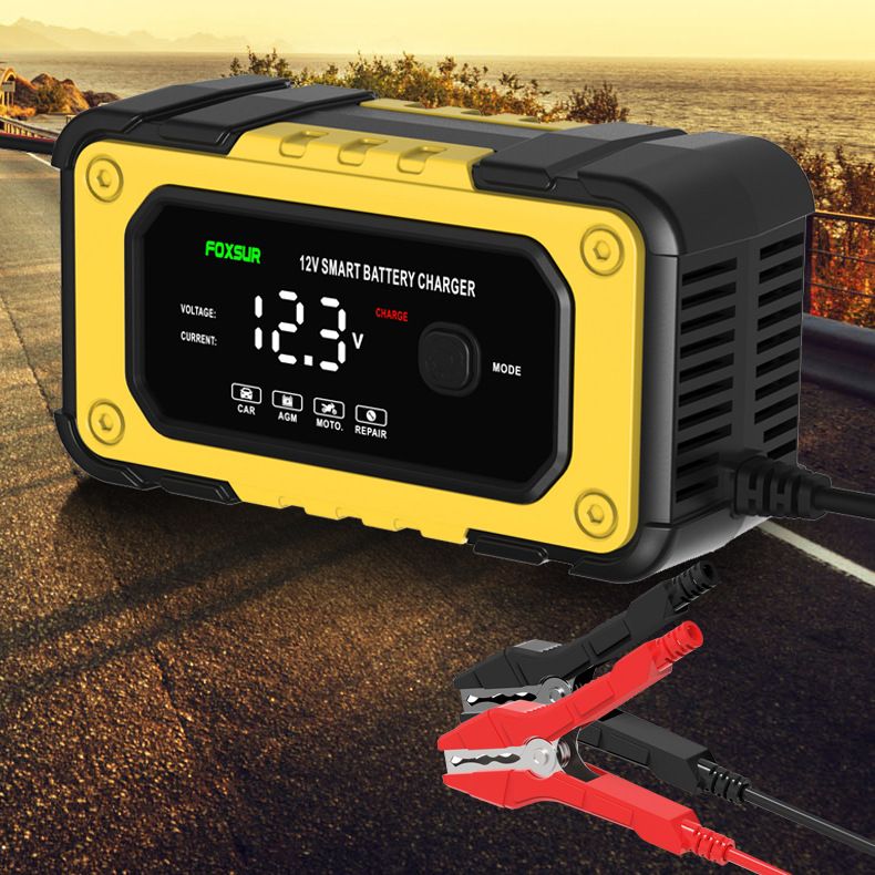 12V charger, motorcycle battery charger, car battery charger, automatic stop when fully charged, 6A  FBC1206E