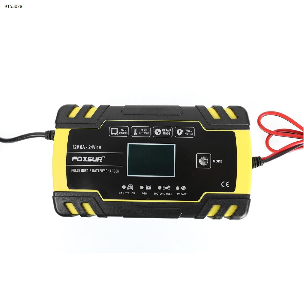 Motorcycle car battery charger 12V 24V truck repair charger AGM charger（EU） Car Appliances FBC122408D