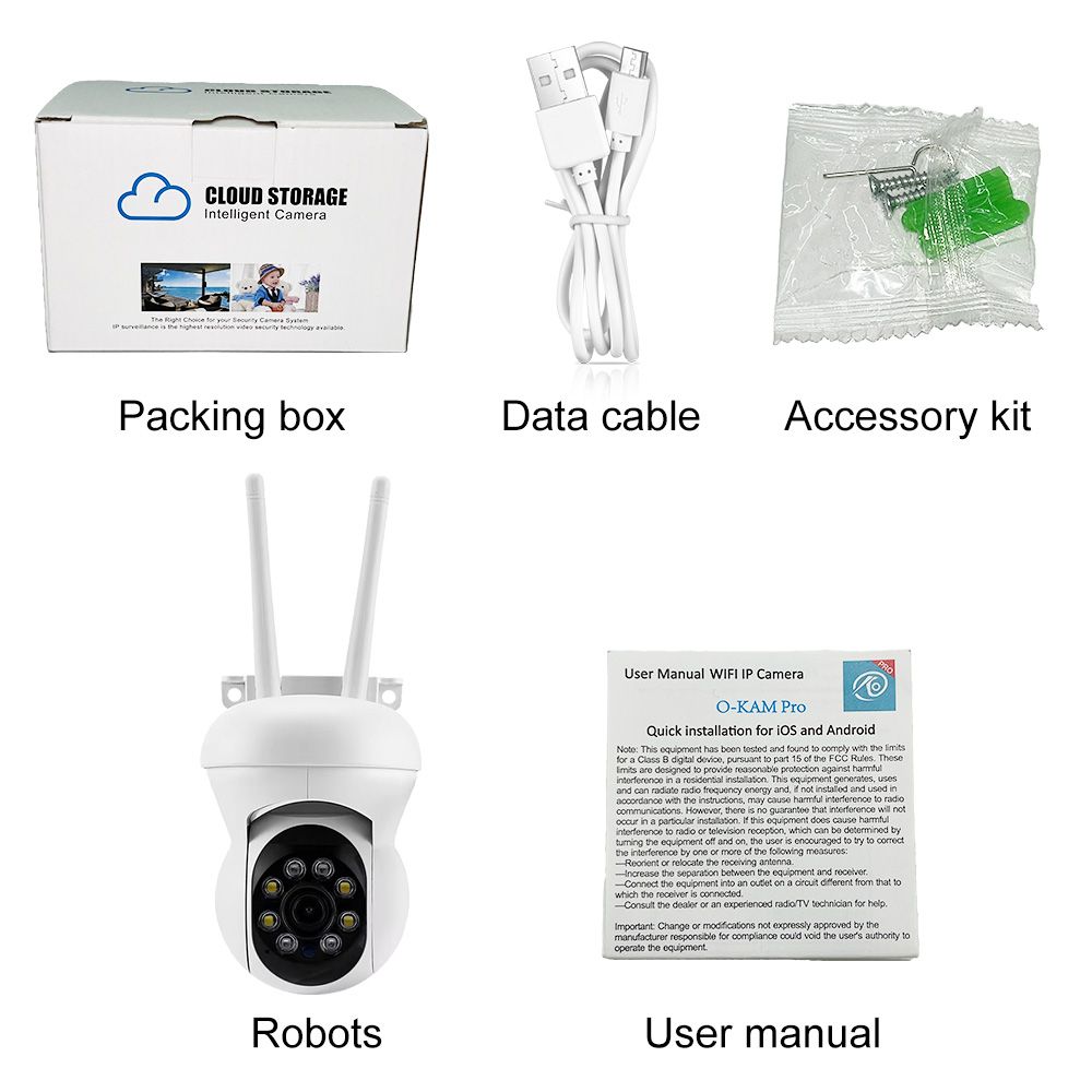 The K21 outdoor security camera is suitable for remote monitoring, high-definition 1080p, 92° viewing Angle, direct connection to WiFi, dual-light night vision, DC 5V power supply, and is applicable to homes, stores, supermarkets, factories and other places  K21