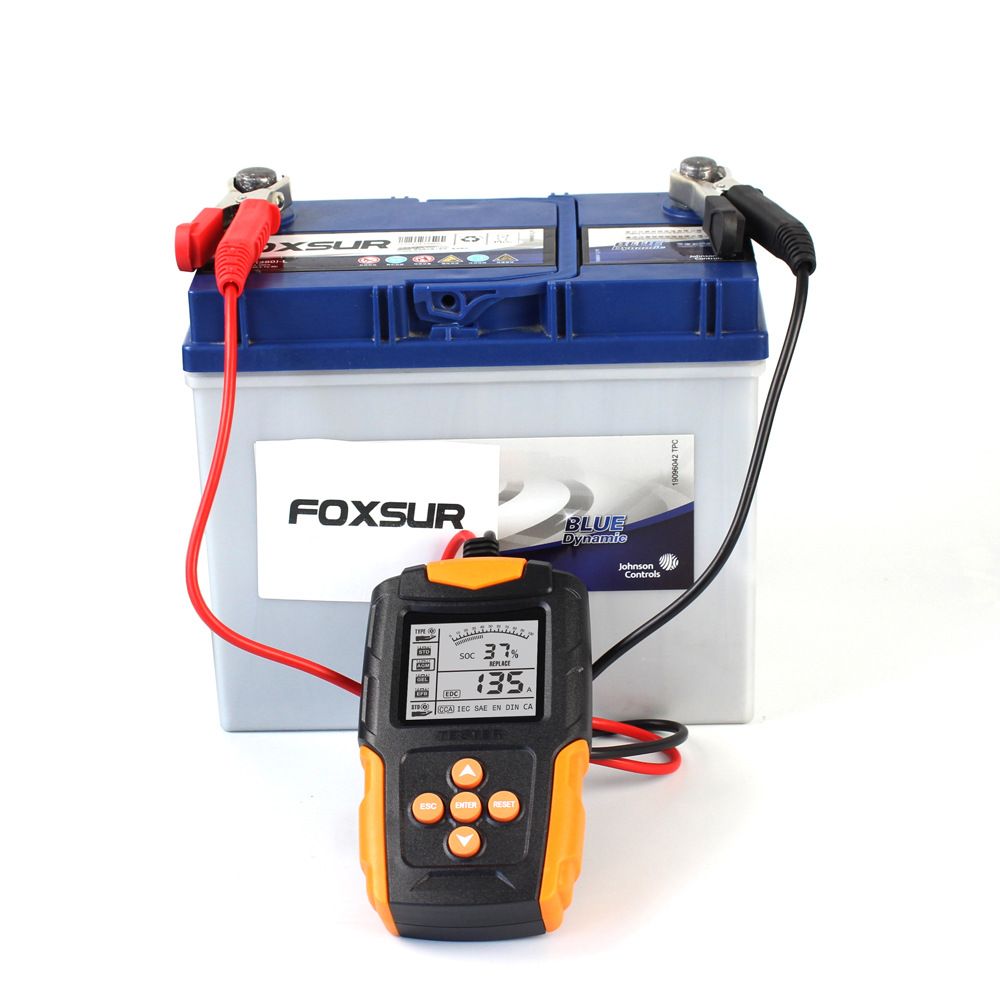 12V 24V Car battery tester  LCD Battery Analyzer Test Tool Digital Analyzer Tester for Car Truck Motorcycle SUV Boat and More  FBT200