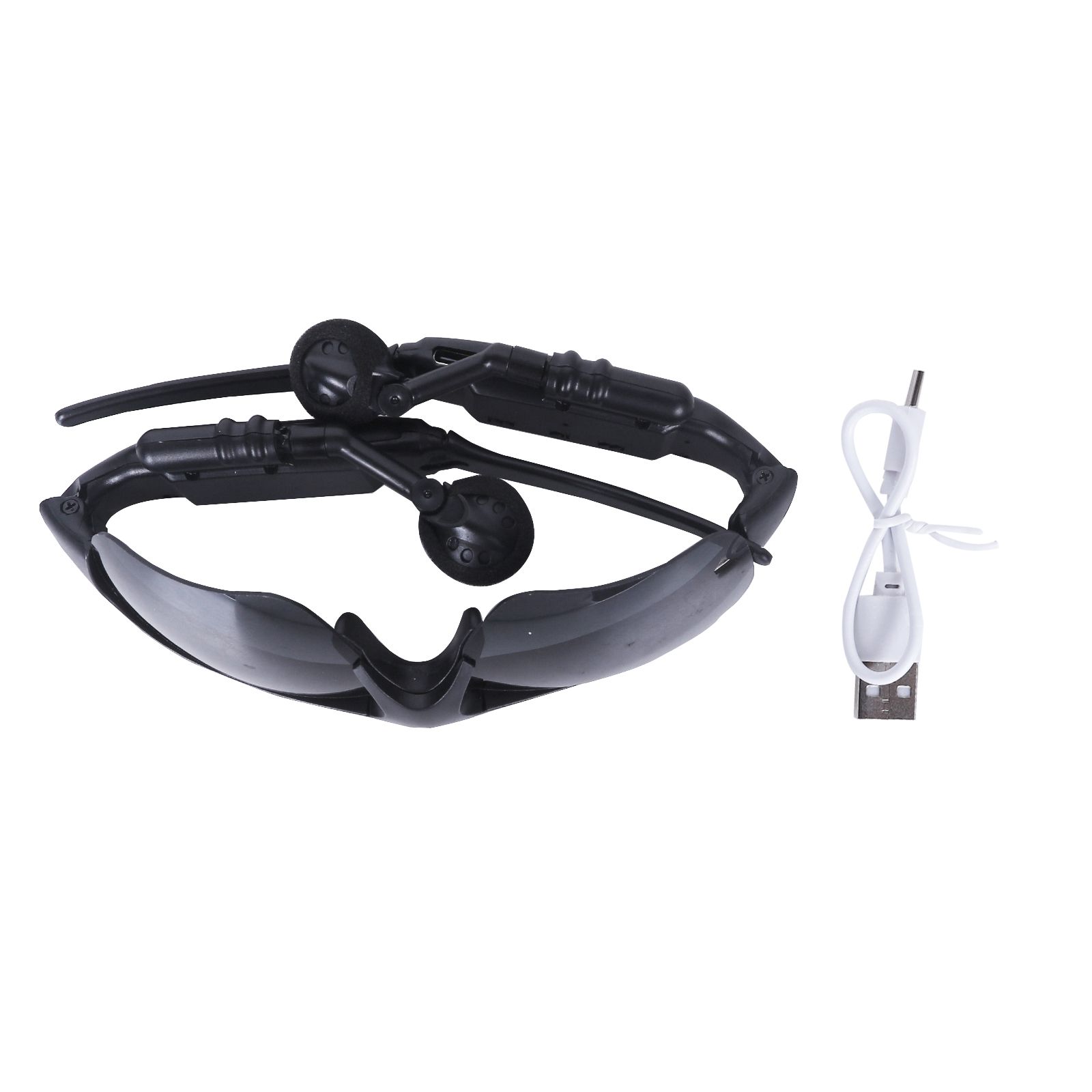 Stereo Bluetooth Glasses Wireless Sports Bluetooth Polarized Sunglasses Headphones (Gray Lens) Glasses SM02D