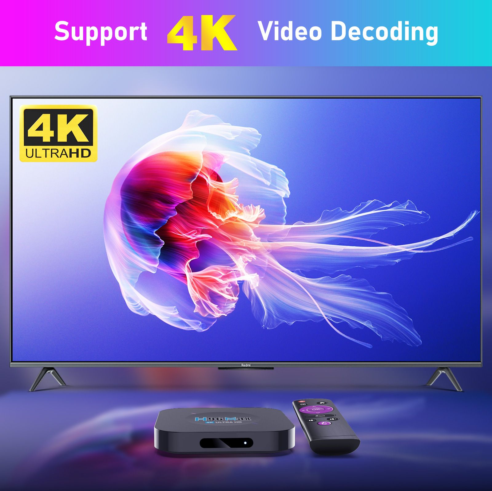 H96 Max M5 Android network set-top box Android 11 system Ultra-cost-effective RK3318 4k set-top box 1GB+8GB European regulations  H96 Max