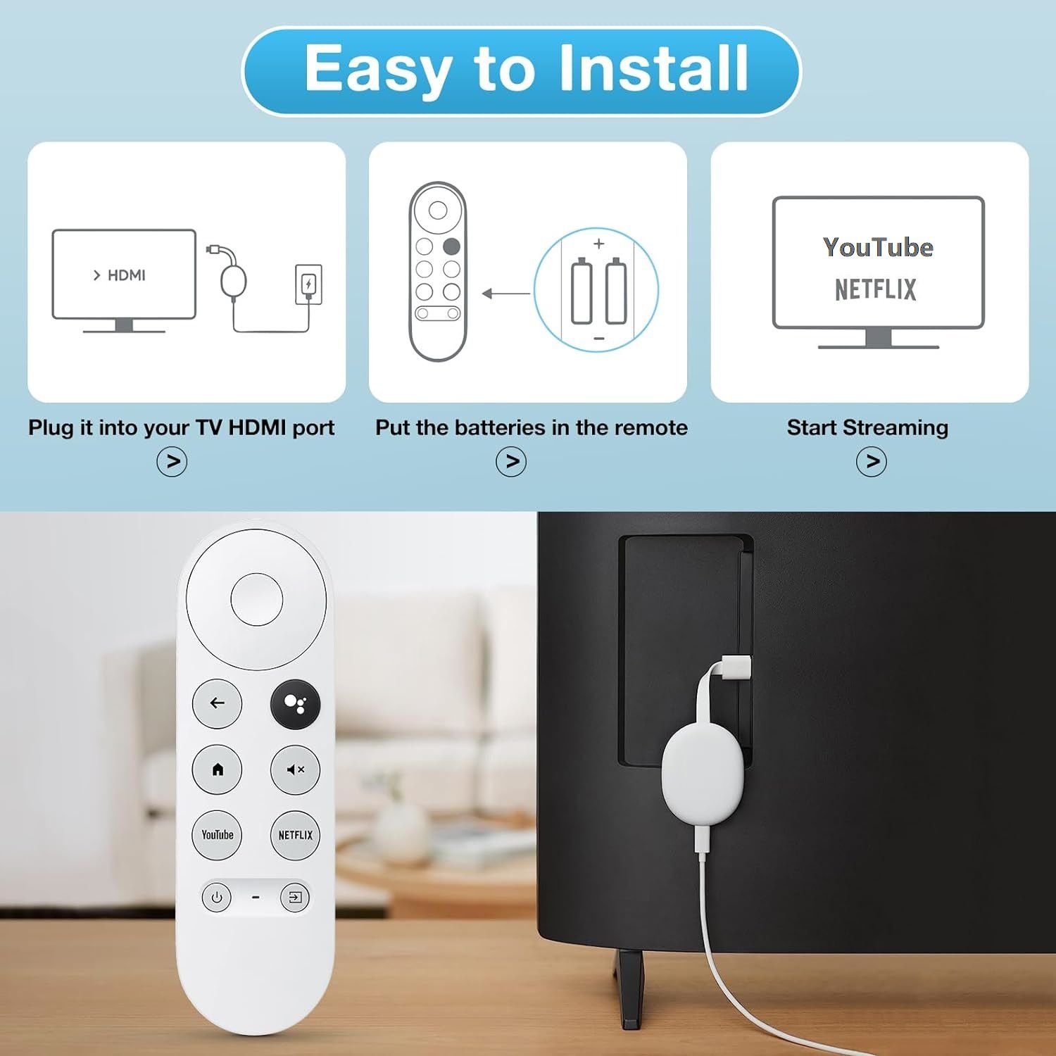 Google G9N9N TV box Chromecast Googel TV remote control  G9N9N